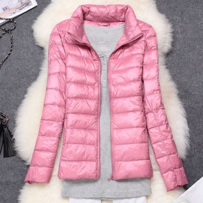 Veste d'hiver Parka en duvet Ultra légère bouffante veste Portable coupe-vent colorée