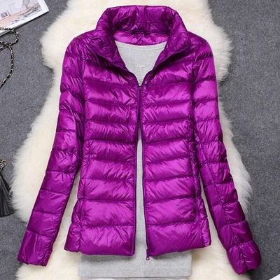 Veste d'hiver Parka en duvet Ultra légère bouffante veste Portable coupe-vent colorée