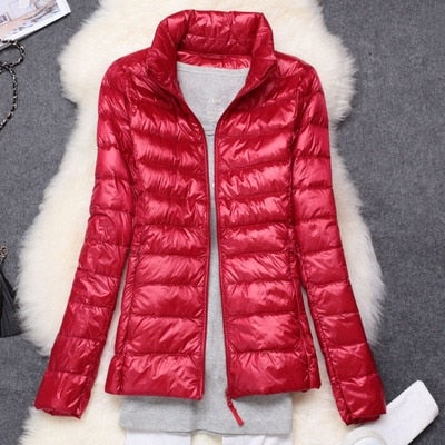 Veste d'hiver Parka en duvet Ultra légère bouffante veste Portable coupe-vent colorée