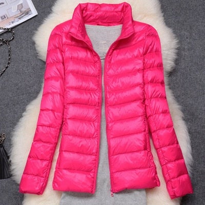 Veste d'hiver Parka en duvet Ultra légère bouffante veste Portable coupe-vent colorée