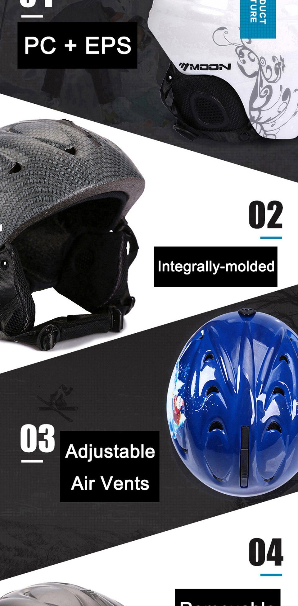 Casque Ultra-léger pour le Ski & le Snowboard-skate-respirant Certification-CE