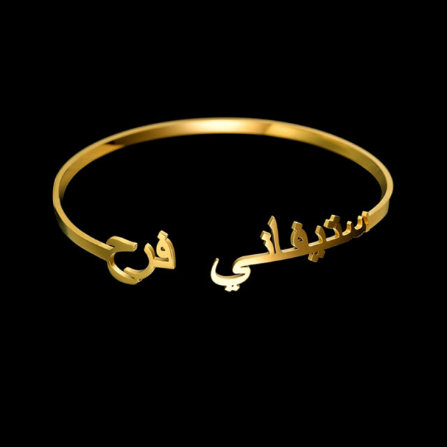 Bracelet Personnalisé En Acier Inoxydable Plaque Signalétique Lettres Coeur