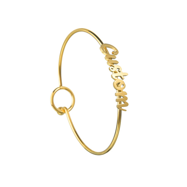 Bracelet Personnalisé En Acier Inoxydable Plaque Signalétique Lettres Coeur
