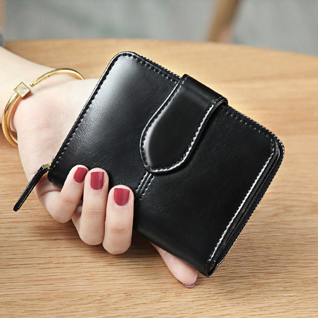 Portefeuille en cuir véritable coloré