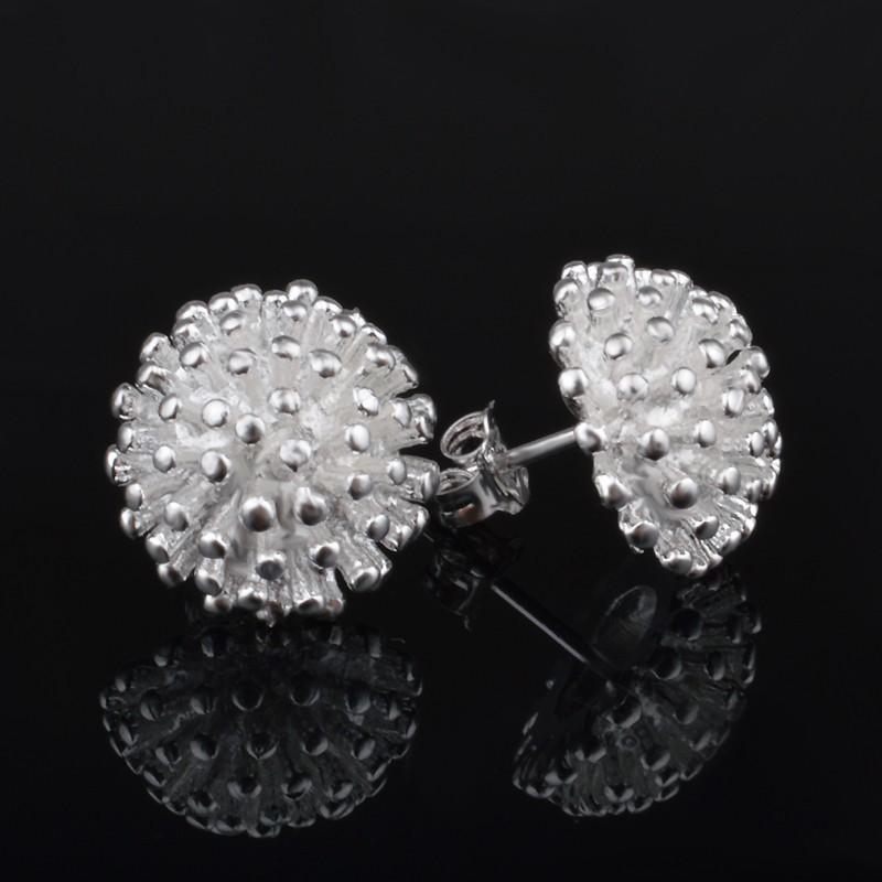 Boucles D'oreilles EN ARGENT Sterling 925 Forme Géométrique Fine Bijoux Mode Bijoux pour Femmes