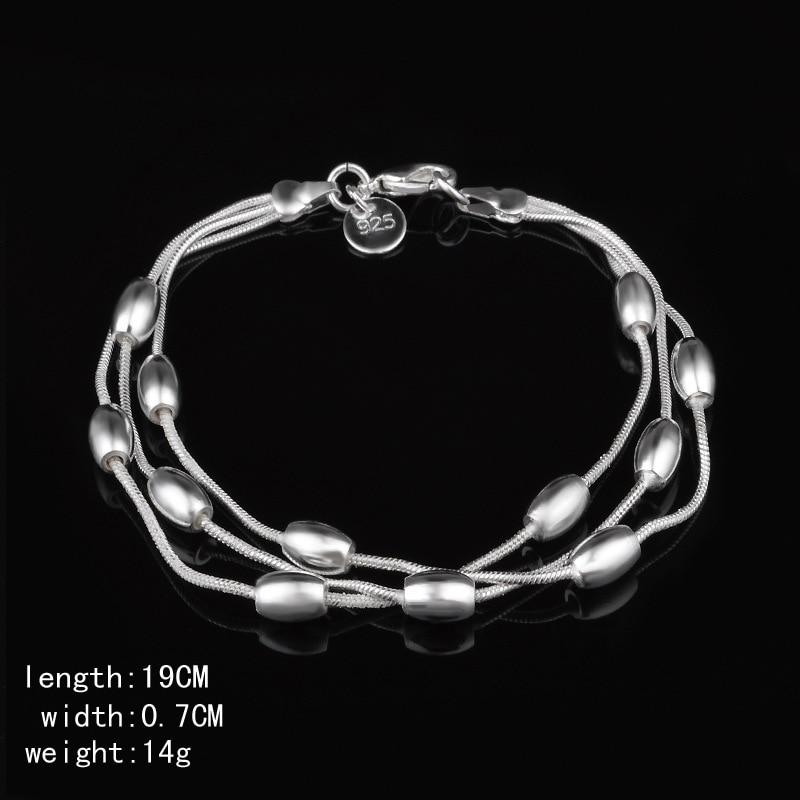 Bracelet en argent 925, bijoux Mode Three Ball Gloss
