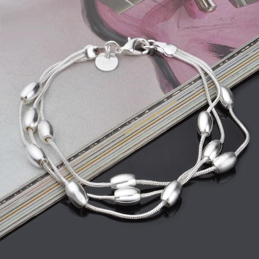 Bracelet en argent 925, bijoux Mode Three Ball Gloss