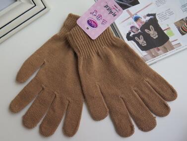 Gants à doigts tricotés de couleur unie