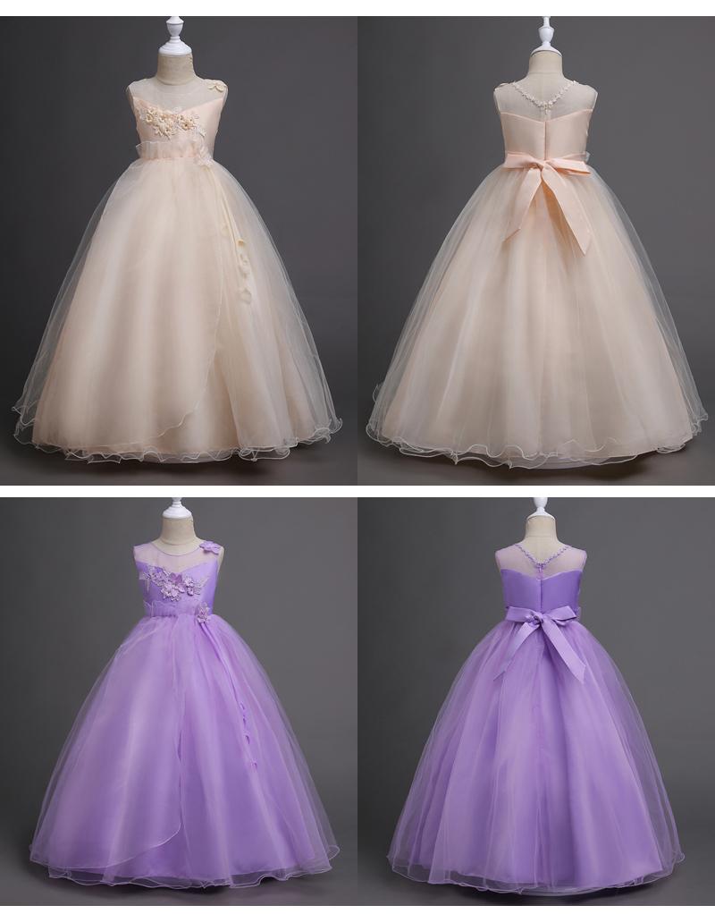 Robes Pour Filles Princesse grand choix de couleurs 5 6 7 8 9 10 11 12 13 14 ans