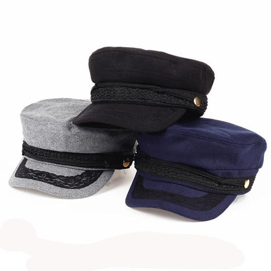 Mode Casquette de capitaine style Marin Béret en laine