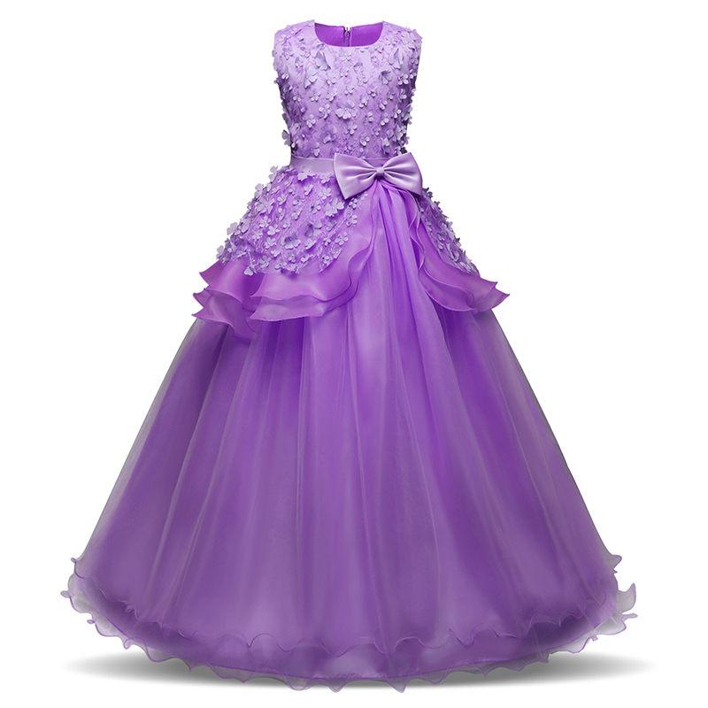 Robe longue de Princesse convient pour mariages ou réceptions qui ravira vos filles de 6-14 ans Kids
