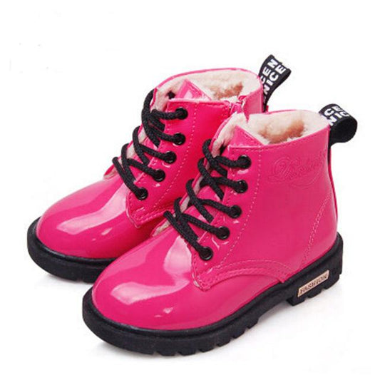 Chaussures Enfants Pull up En Cuir Étanche pour l'Hiver style doc Martens Filles & Garçons