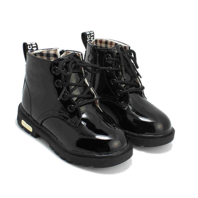 Chaussures Enfants Pull up En Cuir Étanche pour l'Hiver style doc Martens Filles & Garçons