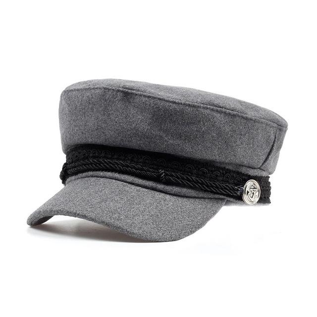 Mode Casquette de capitaine style Marin Béret en laine