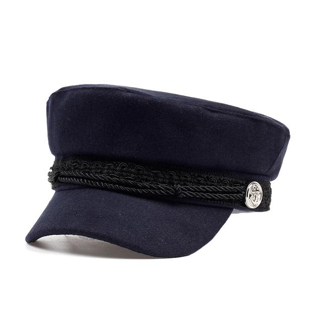 Mode Casquette de capitaine style Marin Béret en laine