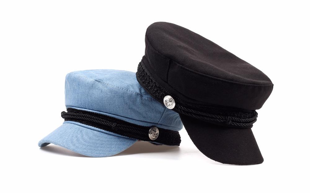 Mode Casquette de capitaine style Marin Béret en laine