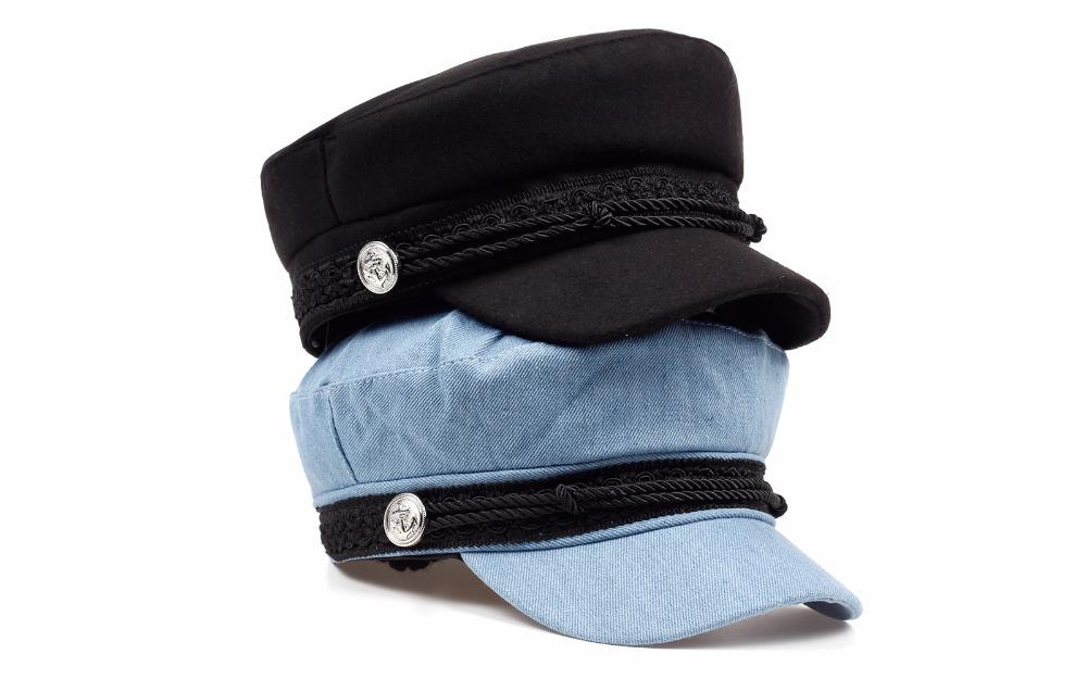 Mode Casquette de capitaine style Marin Béret en laine