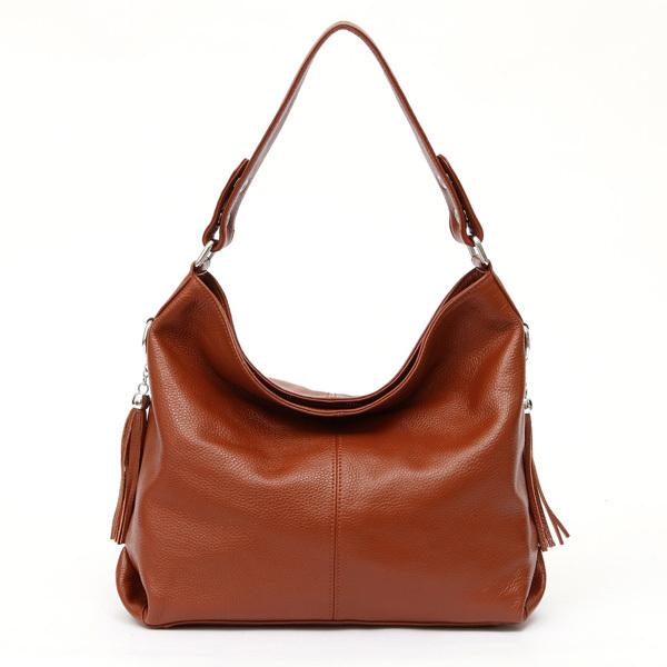 Sac À Main En Cuir Véritable doux au toucher-se porte à l'Épaule-plusieurs couleurs