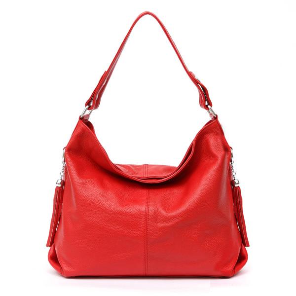 Sac À Main En Cuir Véritable doux au toucher-se porte à l'Épaule-plusieurs couleurs