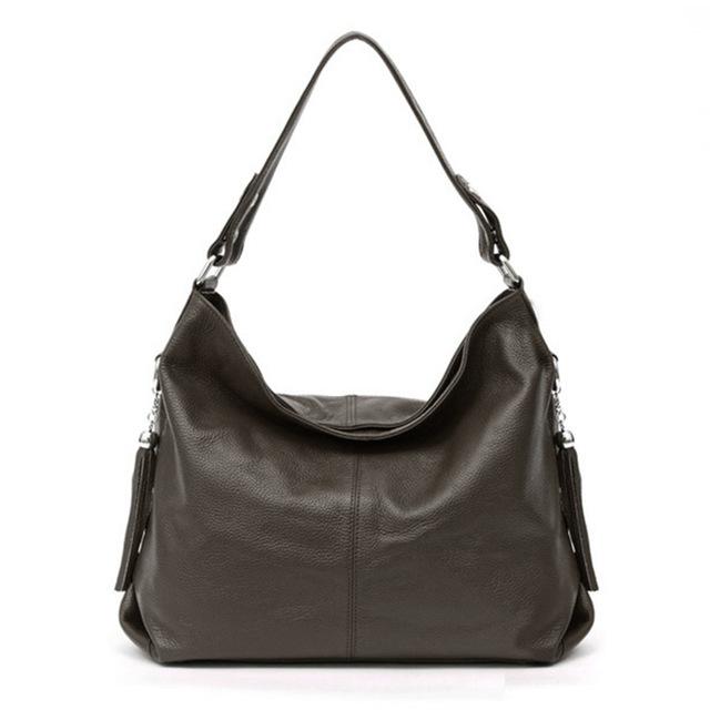 Sac À Main En Cuir Véritable doux au toucher-se porte à l'Épaule-plusieurs couleurs