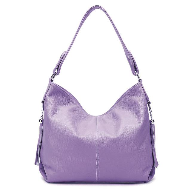 Sac À Main En Cuir Véritable doux au toucher-se porte à l'Épaule-plusieurs couleurs