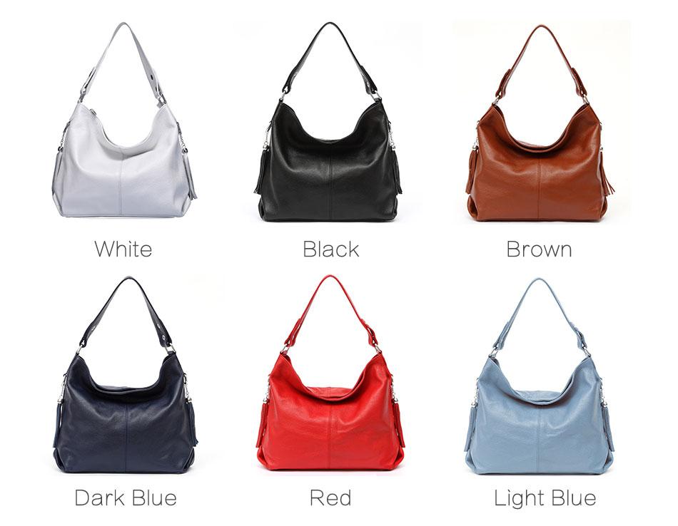 Sac À Main En Cuir Véritable doux au toucher-se porte à l'Épaule-plusieurs couleurs