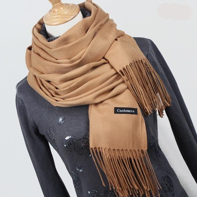 L'indispensable écharpe authentique Pashmina en Cachemire Haute qualité Le châle d'hiver idéal