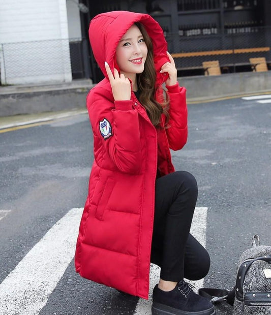 Super-Parka-Doudoune pour l'hiver- Veste chaude à capuche en coton rembourré