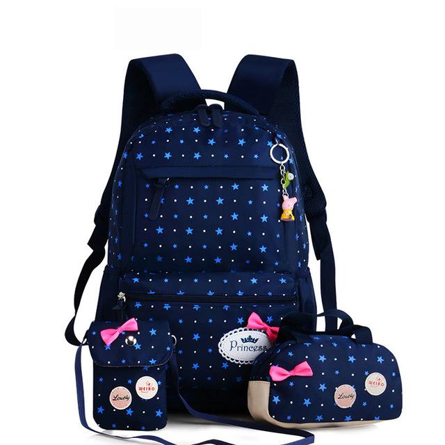Sac à dos imperméable large bretelles solide pour fille divers imprimés