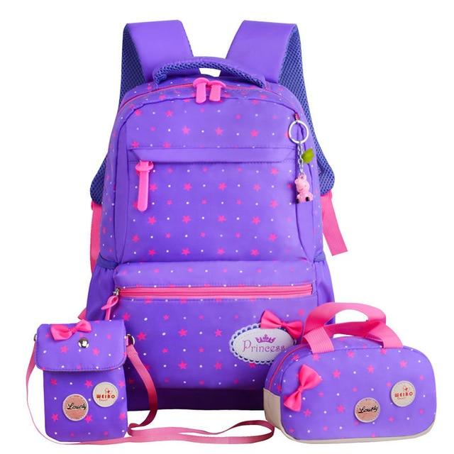 Sac à dos imperméable large bretelles solide pour fille divers imprimés