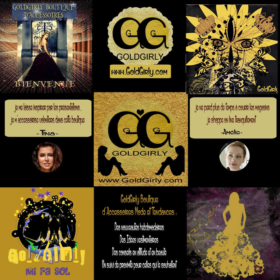 Les accessoires tendances GoldGirly pub