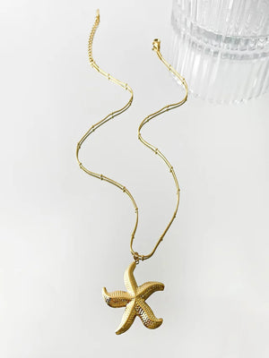 Collier d'été, pendentif en forme d'étoile de mer, coquille Saint-Jacques, escargot de mer pour femme, bijoux tendance, imperméables, idéal pour l'été, la plage ou les fêtes