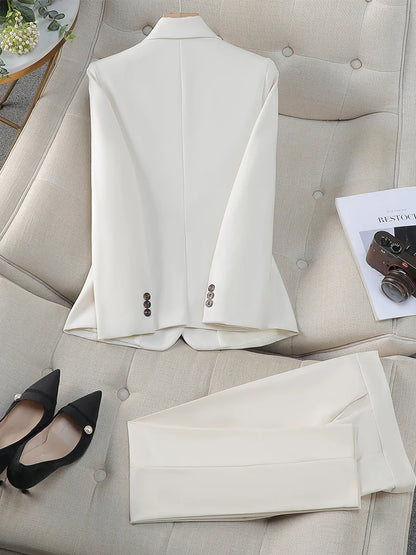 Ensemble blazer,pantalon et gilet sans manches pour femme d'affaires contient 3 pièces