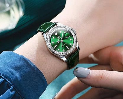 Montre à Quartz femmes - montre élégante de Luxe diamants et acier inoxydable étanche - ensemble haut de gamme - marque originale montre-bracelet