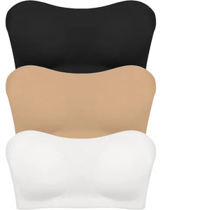 Soutien-gorge push-up sexy sans bretelles pour femme, rembourré et amovible, sans coutures, en soie glacée, invisible, dos nu, antidérapant, épaules dénudées
