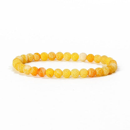 Bracelet Agates en pierre naturelle pour femmes  6mm Quartz Onyx perles Bracelet élastique Chakra guérison Reiki Yoga