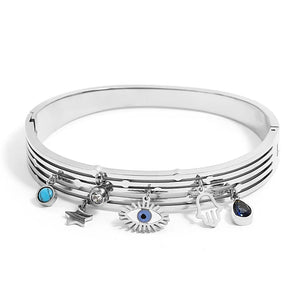 Bracelets tendance GoldGirly en acier inoxydable avec strass et zircone cubique pour femmes, couleur argent, bijoux