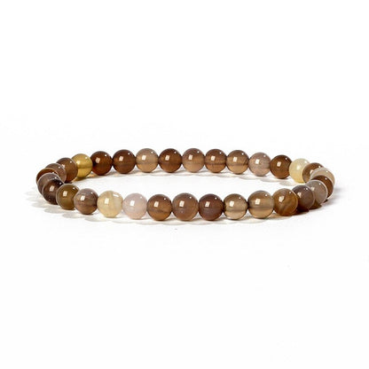 Bracelet Agates en pierre naturelle pour femmes  6mm Quartz Onyx perles Bracelet élastique Chakra guérison Reiki Yoga
