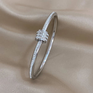 Bracelets tendance GoldGirly en acier inoxydable avec strass et zircone cubique pour femmes, couleur argent, bijoux