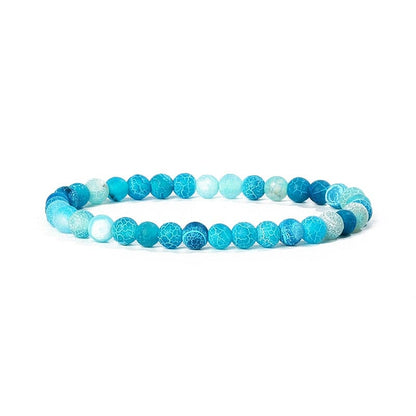 Bracelet Agates en pierre naturelle pour femmes  6mm Quartz Onyx perles Bracelet élastique Chakra guérison Reiki Yoga