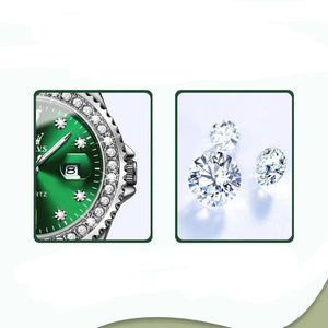 Montre à Quartz femmes - montre élégante de Luxe diamants et acier inoxydable étanche - ensemble haut de gamme - marque originale montre-bracelet