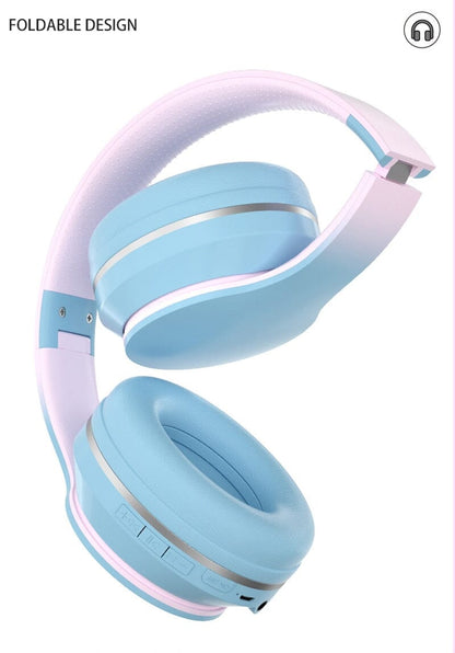 Casque Audio - Écouteurs Bluetooth sans fil, couleurs pastels, stéréo, pour le Sport, la musique, avec Microphone, Hifi, basse, Anti-bruit, pour jeu et podcast
