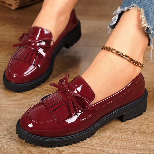Chaussures grande taille, mocassins, confortables, à enfiler, pour le travail, décontractées, pour femmes, plateforme, pointures 36 à 43