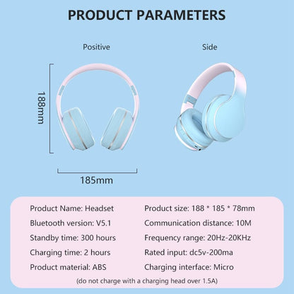 Casque Audio - Écouteurs Bluetooth sans fil, couleurs pastels, stéréo, pour le Sport, la musique, avec Microphone, Hifi, basse, Anti-bruit, pour jeu et podcast