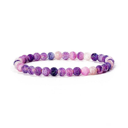 Bracelet Agates en pierre naturelle pour femmes  6mm Quartz Onyx perles Bracelet élastique Chakra guérison Reiki Yoga