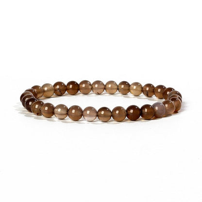 Bracelet Agates en pierre naturelle pour femmes  6mm Quartz Onyx perles Bracelet élastique Chakra guérison Reiki Yoga