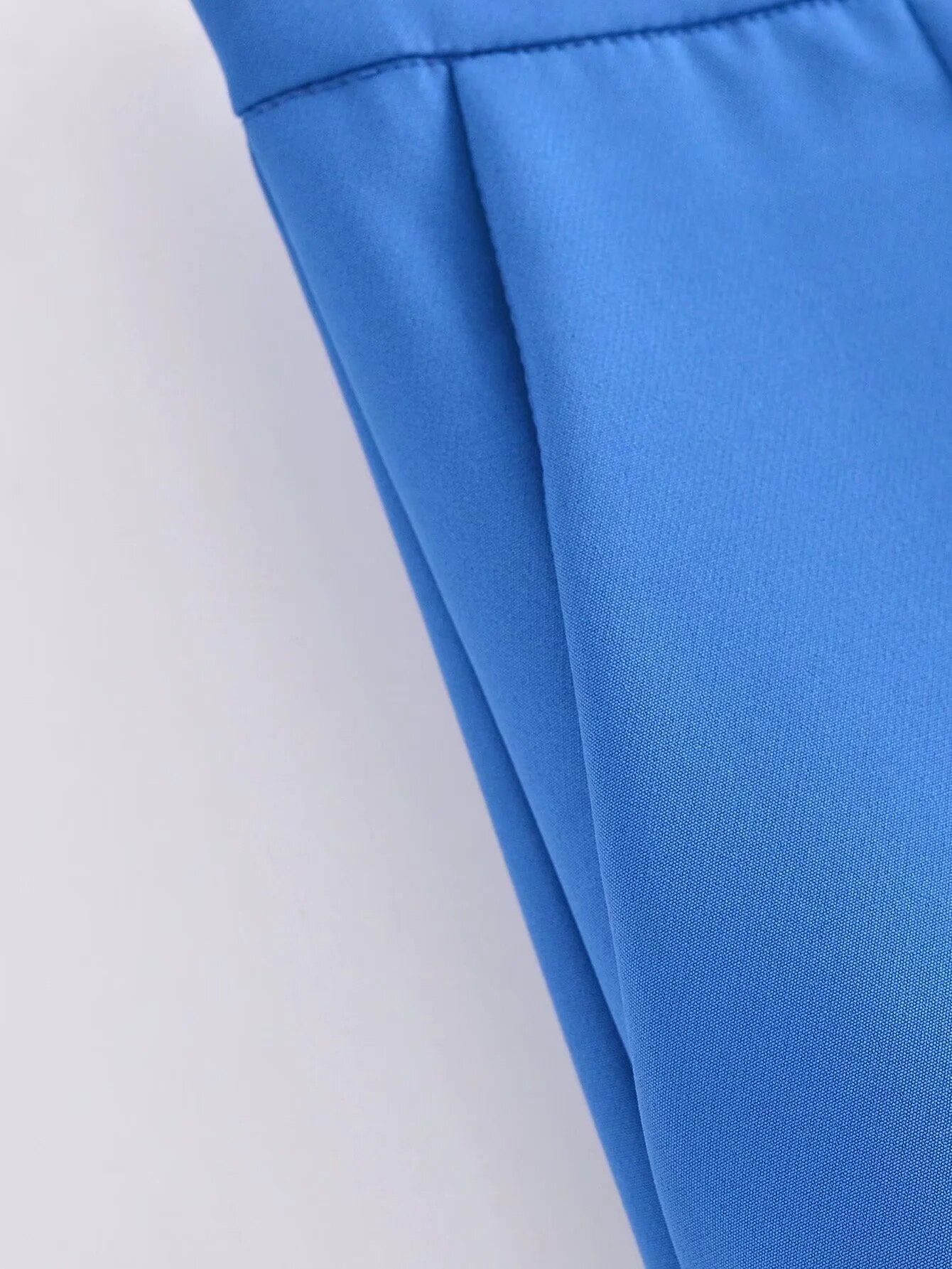 Pantalon stylé à pinces, coupe droite, différentes couleurs-rose-bleu-vert-jaune-orange