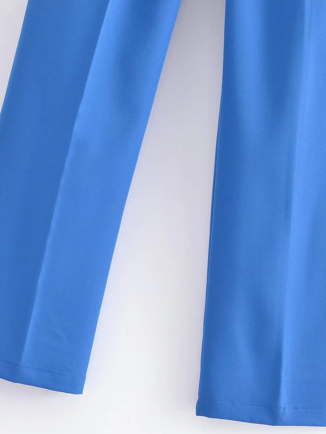 Pantalon stylé à pinces, coupe droite, différentes couleurs-rose-bleu-vert-jaune-orange