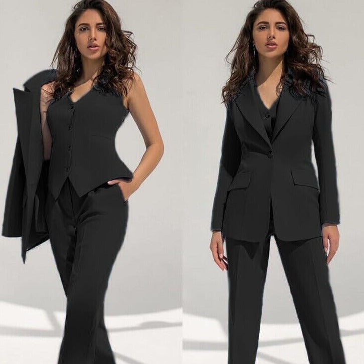 Costume d'affaires pour dames  (veste + gilet + pantalon) 3 pièces différentes couleurs