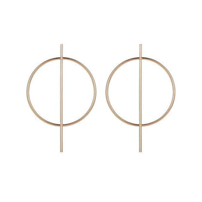Boucles D'oreilles Éblouissantes de Mode Grandes Géométriques rondes Moderne